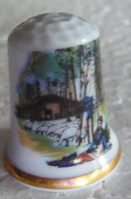 Dé à Coudre Porcelaine Fine – Motif Drapeau Australien, édition Limitée, Coffret Cadeau Inclus