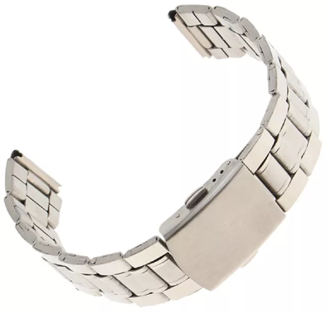 Bracelet de montre réglable en argent inoxydable 20 mm bracelet en métal 20 mm Royaume-Uni W3 2