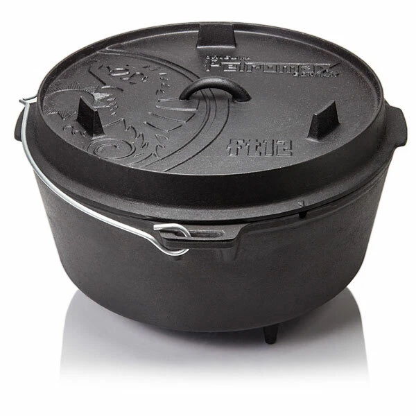 Petromax Feuertopf ft12 Dutch Oven Gusseisen 10,8L mit Füßen 14-20 Personen