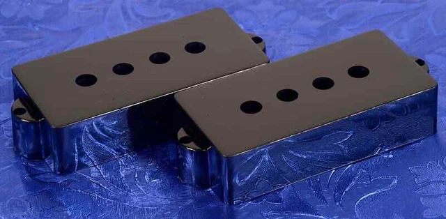 Lindy Fralin Precision P Bass Pickup Cover Set, Black, #LFBPB