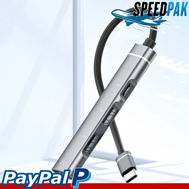 USB C HUB with Audio Jack Type C To USB Hub Plug and Play Docking