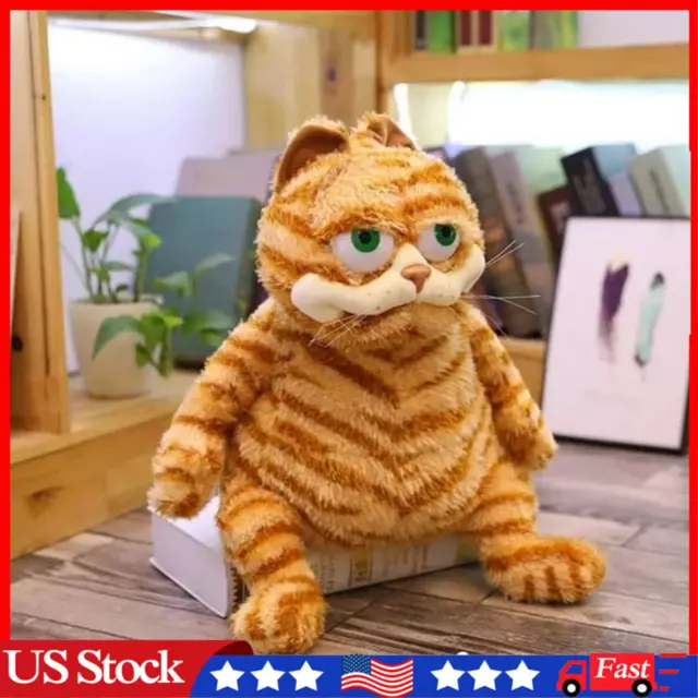 USA Fat Orange Plush Cat Stuffed Animals Toy,Lifelike Yellow Tabby Cat Kitty Toy