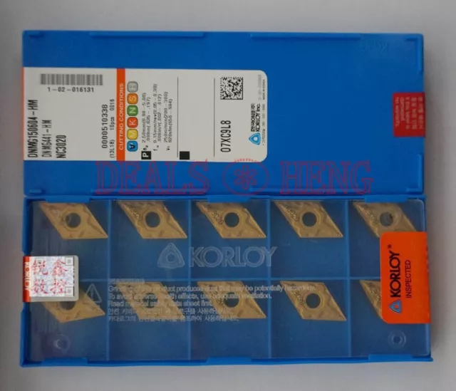 10pcs/lot Korloy NEW DNMG150604-HM NC3020 CNC Carbide Insert