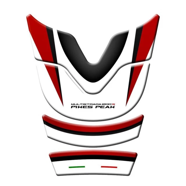 Paraserbatoio In Resina 3D Compatibile Ducati Multistrada 1200 (2015-2017) – Adesivo Protettivo Made In Italy GP-215(M) Bianco