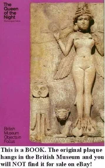 Placa Santuario Bíblica Lilith 1800 aC Diosa Mesopotamia Ishtar Lilitu Babilonia Mesopotamia