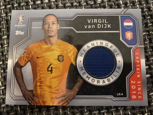 Match Attax Euro 2024 Relic Card Virgil Vam Dijk Kapitänsarmband LR4 Netherlands