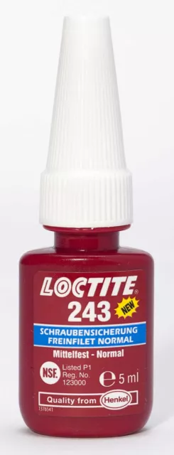 LOCTITE 243 Schraubensicherung mittelfest 5ml 1370555 Schraubenkleber