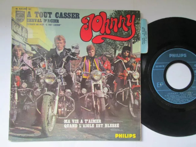 French Ep Vinyl 45T Original (7") /  Johnny Hallyday / A Tout Casser /Lang