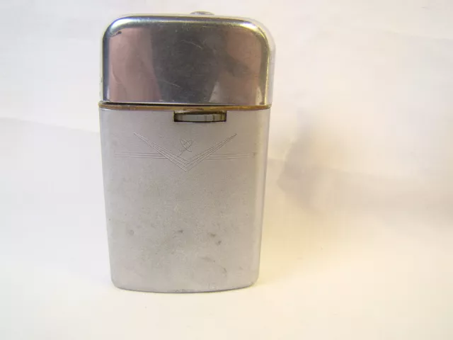 Vintage Ronson Varaflame Windlite Matt & Chrome Gas Lighter Sparking Well 2