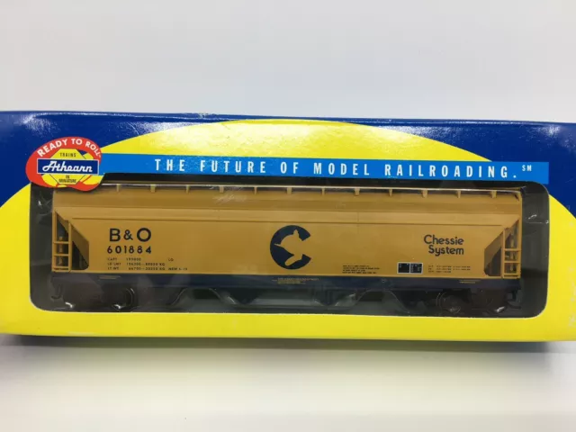 Sistema de ajedrez HO Athearn RTR 7213 55' ACF tolva cubierta de flujo central B&O 601884