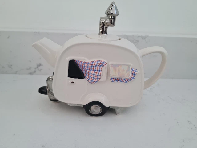 SWINESIDE TEAPOTTERY 1950s STYLE CARAVAN COLLECTORS TEAPOT Vw Camper Tea Pot