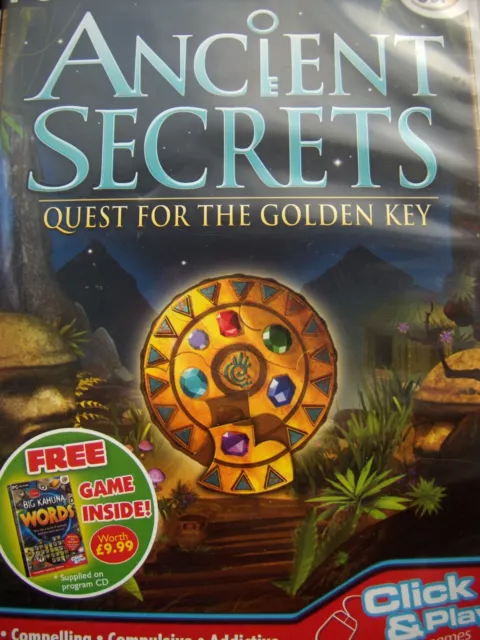 Two Game Pack---Ancient Secrets---Quest For The Golden Key--Hidden Object--Pc Cd