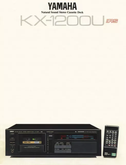 High res scans of the rare brochure for vintage Yamaha KX-1200U cassette deck