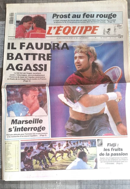 Journal L'Equipe Du 11 Mai 2002 - Finale Coupe De France Bastia-Lorient / Agassi