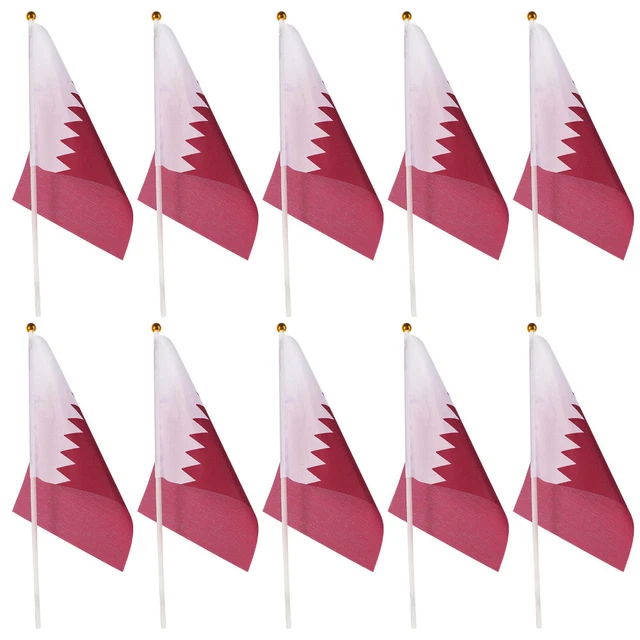 20 un. banderas de Qatar con banderas internacionales para fanáticos del fútbol de Qatar 2022