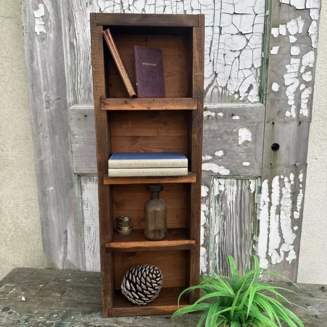 Vintage Wooden Pigeon Hole Storage Shelves~Rustic~Kitchen~Bathroom~Reclaimed~