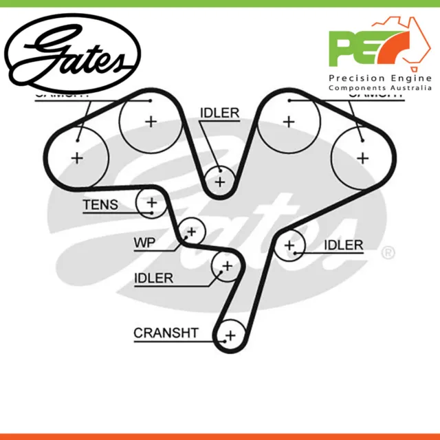 GATES Timing Belt To Suit Peugeot 407 3.0 V6 (155kw) Petrol Coupe