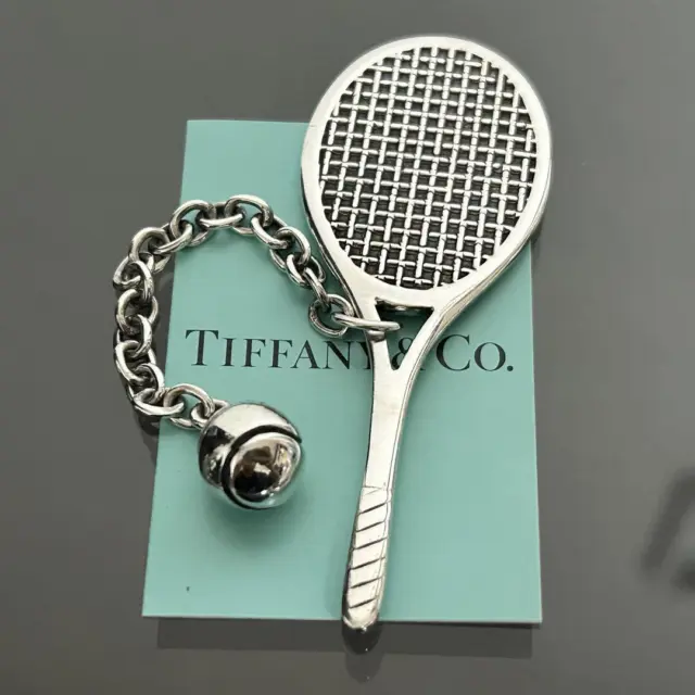 Tiffany Tennis Racket Ball Charm Vintage from Japan