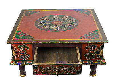 Table Tibetan Low bouddhiste-73x40cm-meuble Tibétain-tibet Nepal -9775 2