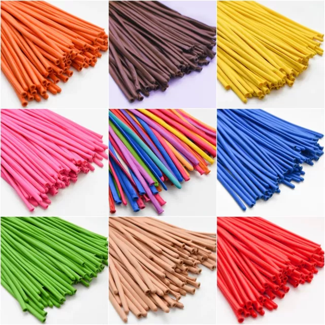 100 X Long Plain Balloons Latex Balons 260Q Twisting Modelling Long Balloons UK