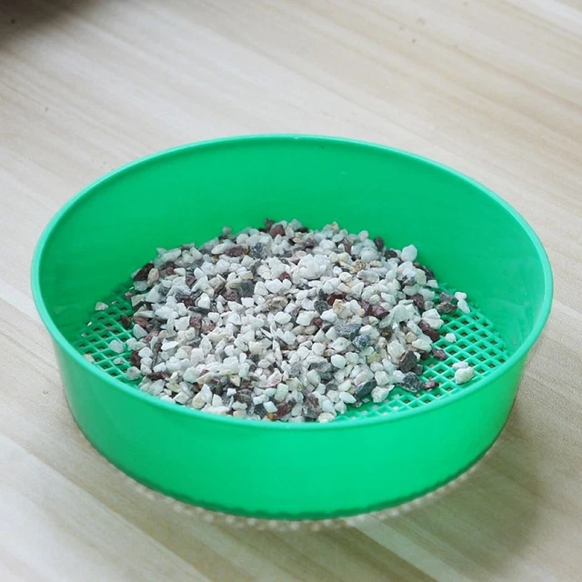 Gewicht Kunststoff Rund Garten Sieve Sifter der Rätsel Mesh des Bodens Kompost 7