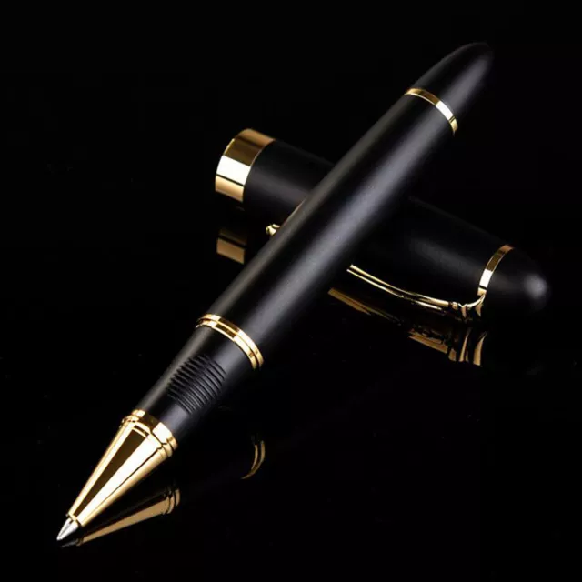 High quality brand Retro matte black golden gift office Rollerball Pen