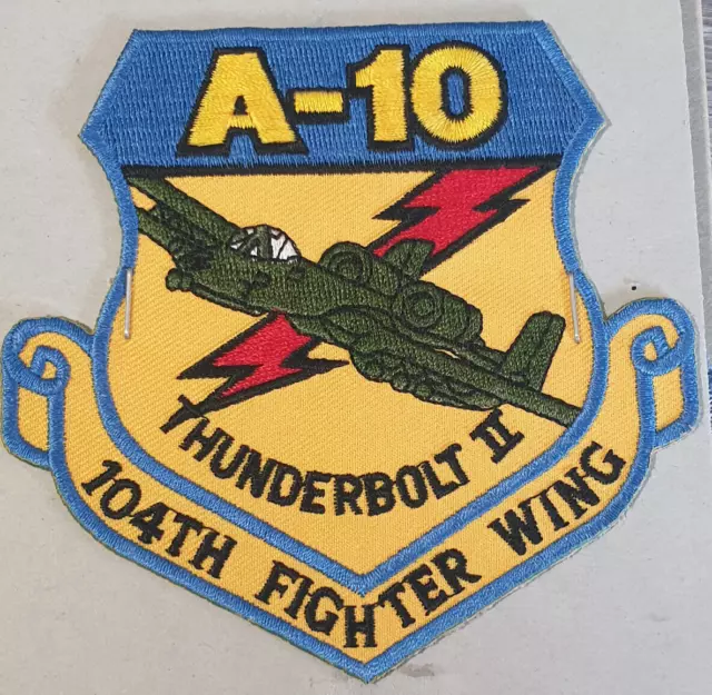 USA Patch Ärmelabzeichen USAF Air Force 104th Fighter Wing A-10 Thunderbolt 2 II