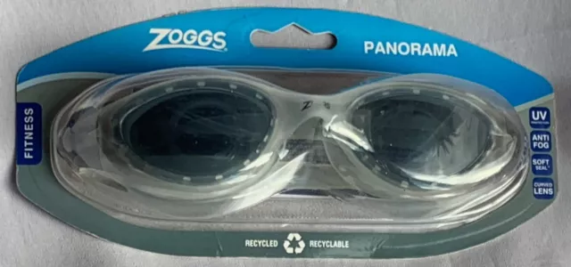 Zoggs Panorama Swimming Goggles Adult Hardly Used & Case Instructions Vgc