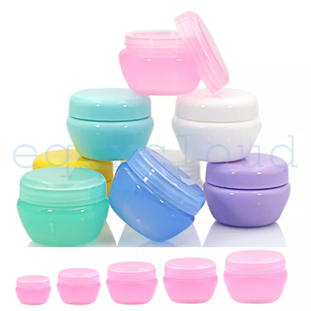 Lot 5/10/20/30/50g Empty Cosmetic Cream Jars Pot  Salve Lip Balm Screw Container