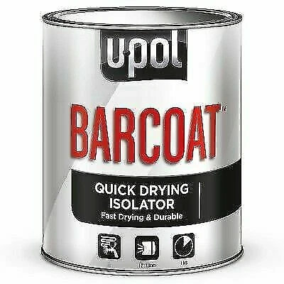 U-Pol Barcoat Isolatore Ad Asciugatura Rapida 1K Primer 2K Reazione Vernice 1Ltr