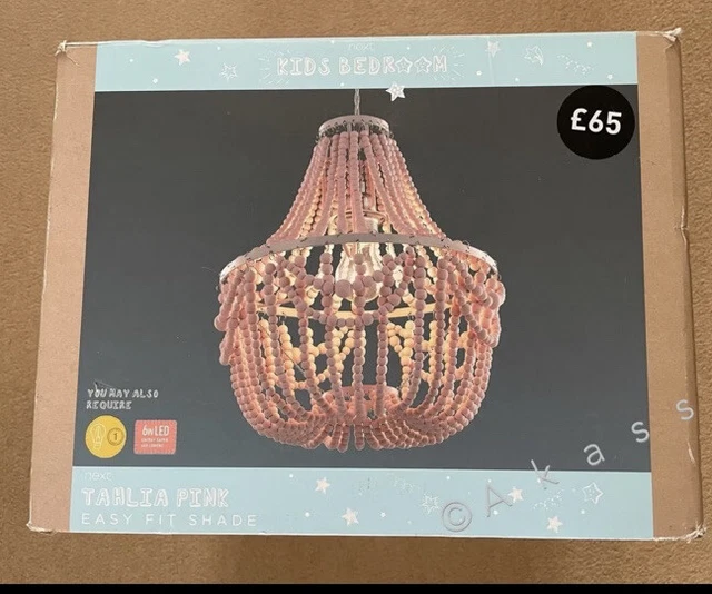Next Tahlia Pink Easy Fit Shade Ceiling Light Pendant Chandelier Girl Room Decor