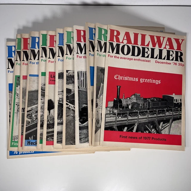 VINTAGE 1976 RAILWAY Modeller Model Rail Magazines Full Year Train
