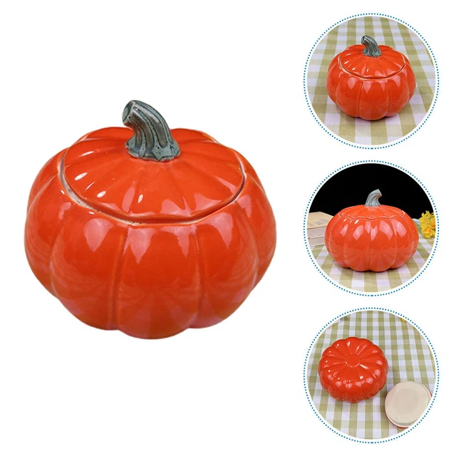 Caja de almacenamiento decorativa caja de caramelos de porcelana decoraciones latas de calabaza