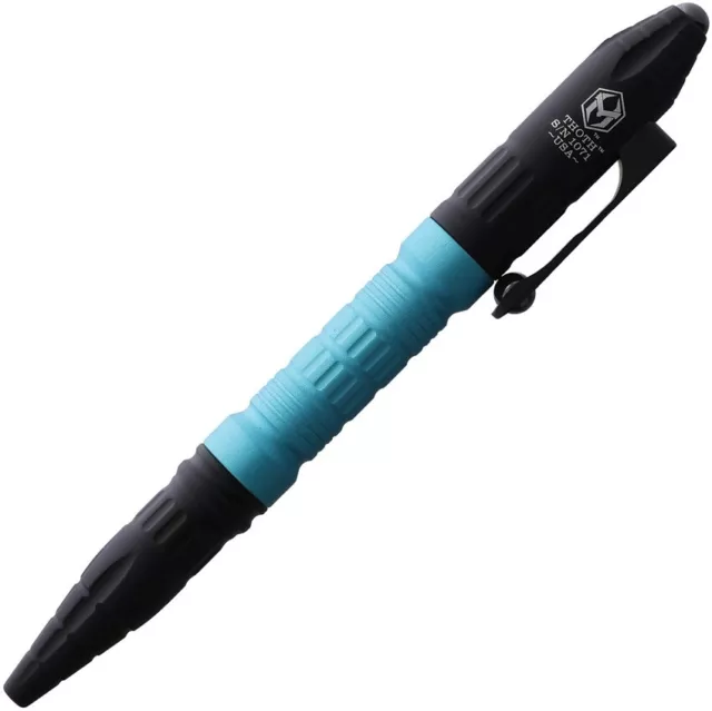 Heretic Knives Thoth Tactical Pen Turquoise Glass Breaker Bolt Action Aluminum
