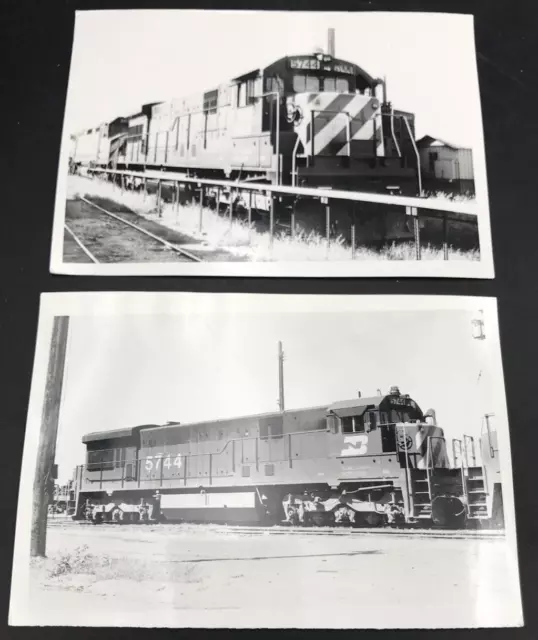 2 - Burlington Northern Railroad BN #5744 U33C Locomotive Train Photograph