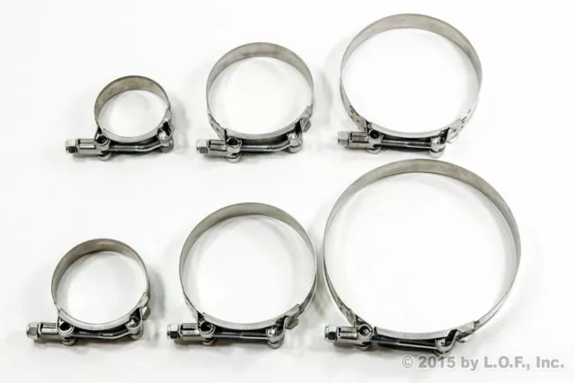 1 ea Bulk Of Stainless Metal Steel Hose Clamps Assortment Hoseclamp Variety 6pc