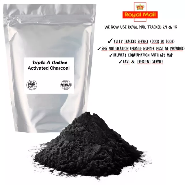 Activated Charcoal Powder 100% Pure Food Grade Natural Coconut Shells 25g-1kg