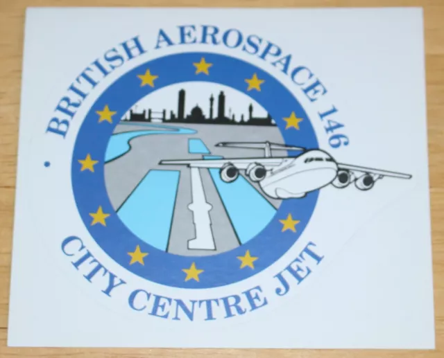 BAe British Aerospace 146 City Centre Jet LCY London City Airport Sticker