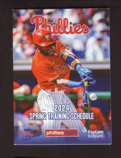 PHILADELPHIA PHILLIES2024 SPRING Training Pocket ScheduleLenny's 1.