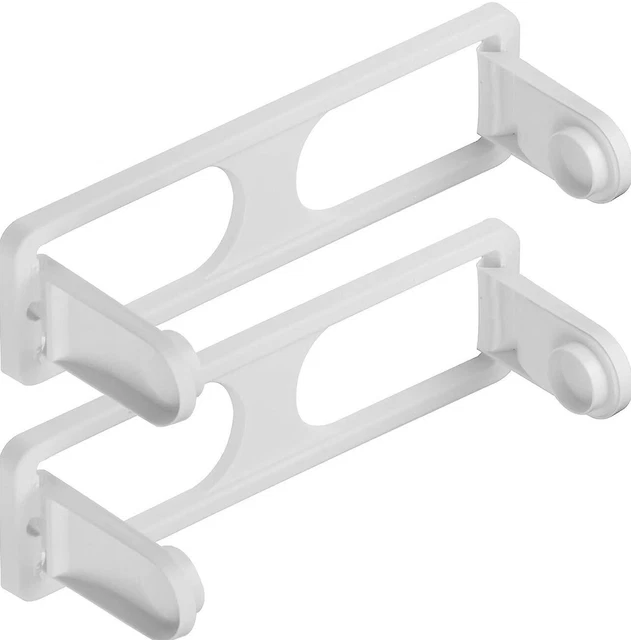 2Pcs Deco Rack Wall Mount Paper Towel Holder for Kitchen & Bath Flexible-White