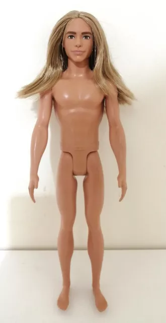 2016 Barbie Ken Fashionista 138 Nude Doll Long Blonde Hair 12 Inches Tall