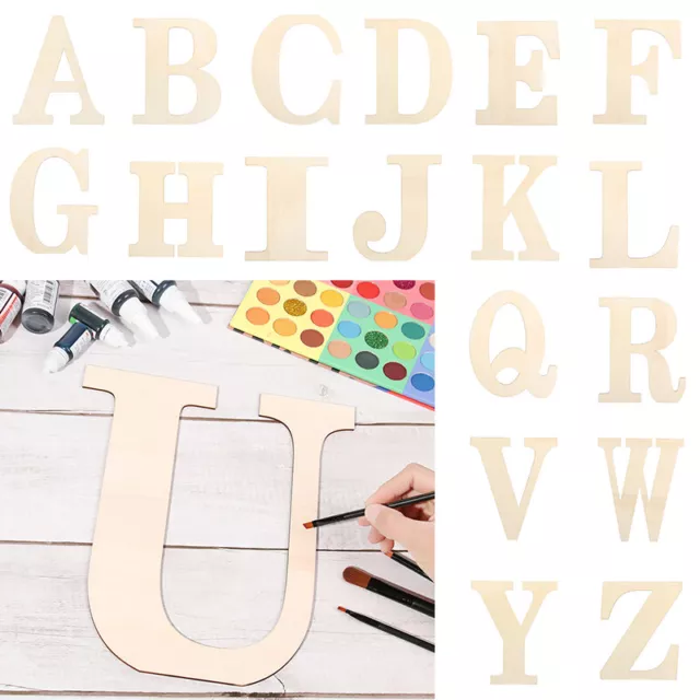 30cm Large Wooden Letter Unfinished Letters Alphabet Signs Wedding Home Decor
