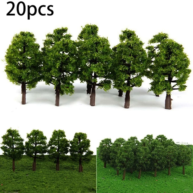 20 pièces arbres modèles verts pour décoration de paysage extérieur et expos