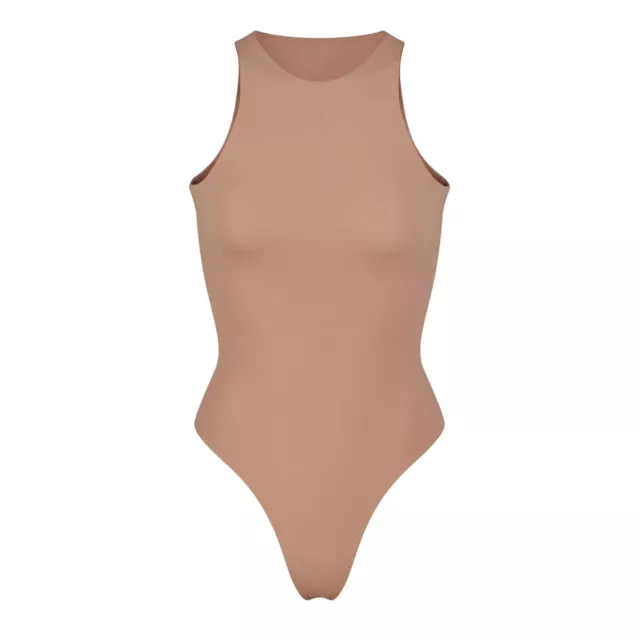 SKIMS 301689 MOCK Neck Sleeveless Bodysuit in Sandstone, Size Small £46.09  - PicClick UK