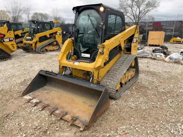 2018 Caterpillar 239D Skid Steer Track Loader Crawler Cab Hyd Q/C Aux AC bidadoo