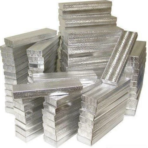 Cotton Filled Jewelry Gift Boxes Silver Color 8" 100Pcs