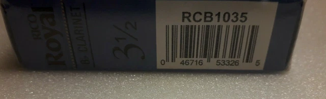 RICO ROYAL.CLARINET Bd..BOITE DE 10 ANCHES.RCB1035.FORCE 3 1/2. 2