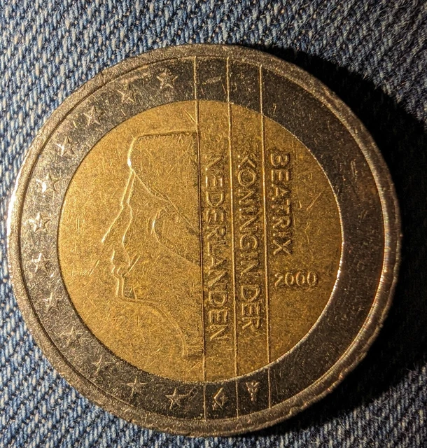 MONETA 2 EURO BEATRIX KONINGIN DER NEDERLANDEN, anno emissione 2000 EUR