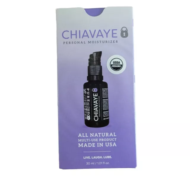Hidratante personal Chiavaye totalmente natural libre de químicos 30 ml caducidad 7/24