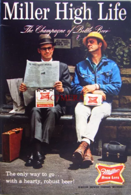 Miller 'HIGH LIFE' Beer 1967 Advert Print #6 - Original Ad Ideal to Frame